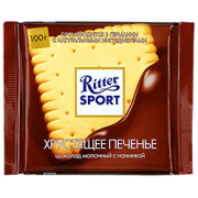 9346 Ritter Sport мол. шок с овс. печеньем 100г *11шт
